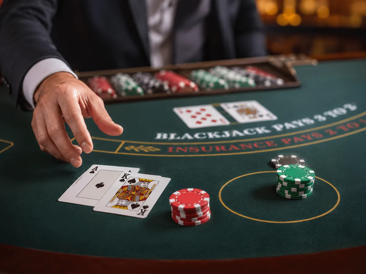 Close-up blackjack table image with chips and cards for the Hard Rock Tampa article